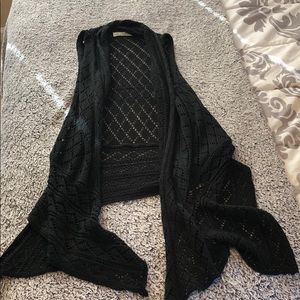 Black lace vest